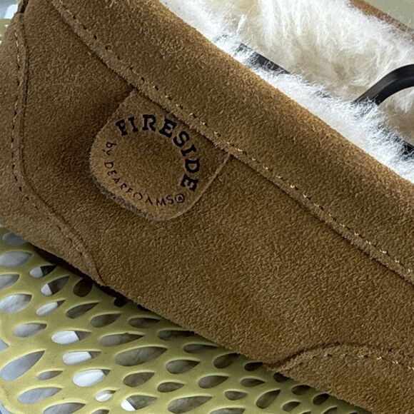(R8) Fireside Slippers Dearfoams Men\'s, Melbourne Sheepskin, Indoor/Outdoor,9,10